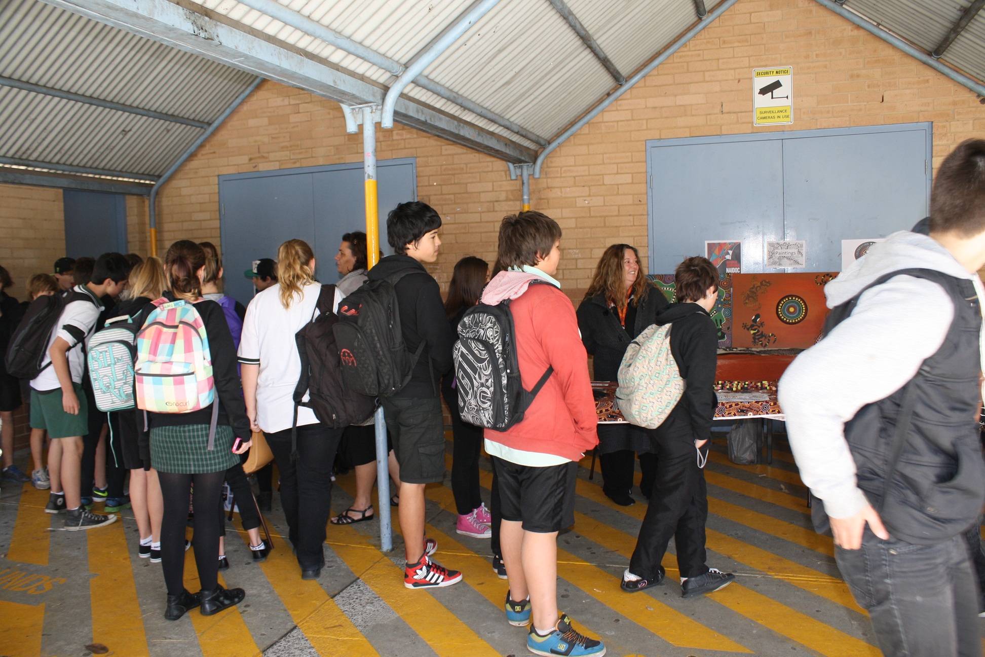 Students at the NAIDOC stall