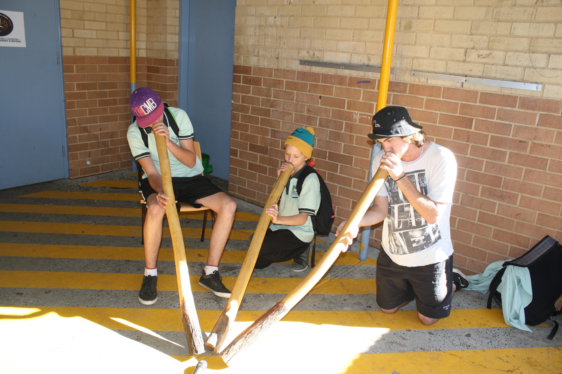 Great  sounds from our didgeridoo boys