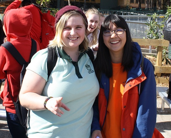 A Korean student with one of our students